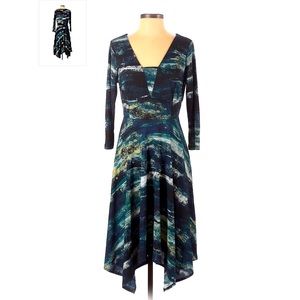 Simply Vera Vera Wang Casual Dress Black green Long sleeves size S